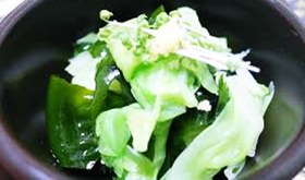 キャベツとわかめのポン酢和え